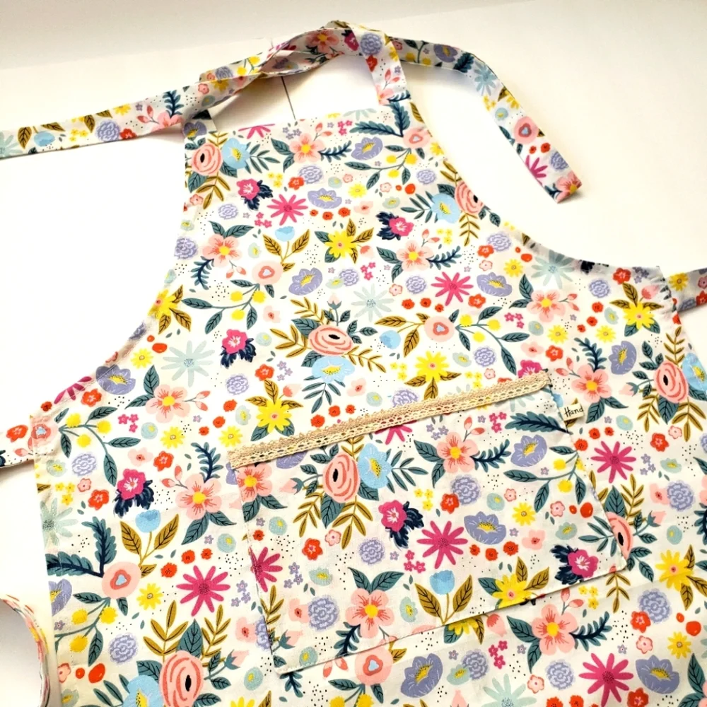 NEW Handmade Cotton Floral Kids Apron